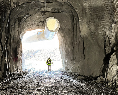 Start of the exhaust ventilation portal at the Haile Gold Mine. (CNW Group/OceanaGold Corporation)